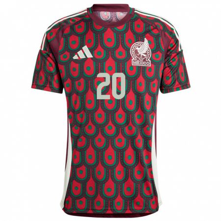 Kandiny Damen Mexiko Rodolfo Pizarro #20 Kastanienbraun Heimtrikot Trikot 24-26 T-Shirt Österreich