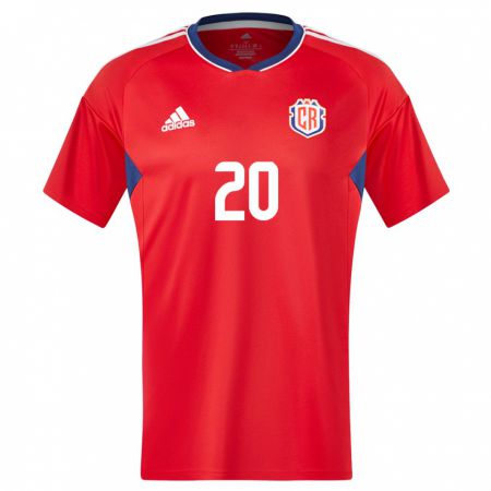 Kandiny Dames Costa Rica Fabiola Villalobos #20 Rood Thuisshirt Thuistenue 24-26 T-Shirt