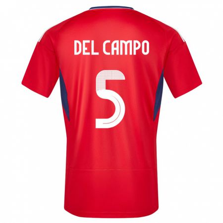 Kandiny Damen Costa Rica Valeria Del Campo #5 Rot Heimtrikot Trikot 24-26 T-Shirt Österreich