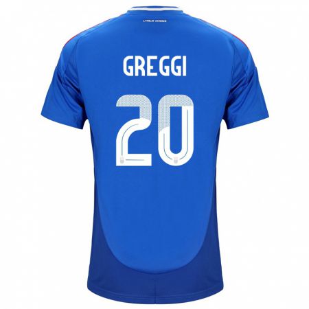 Kandiny Mujer Camiseta Italia Giada Greggi #20 Azul 1ª Equipación 24-26 La Camisa México