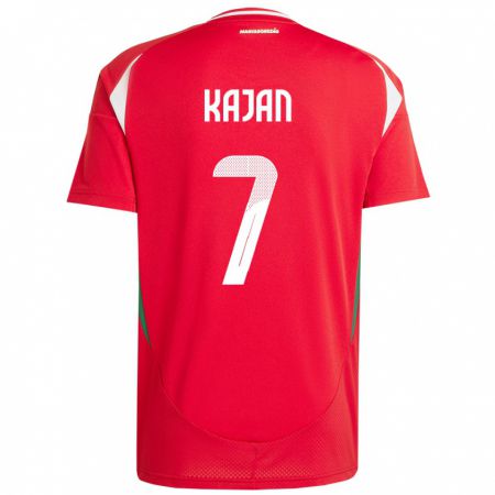 Kandiny Dames Hongarije Zsanett Kaján #7 Rood Thuisshirt Thuistenue 24-26 T-Shirt België