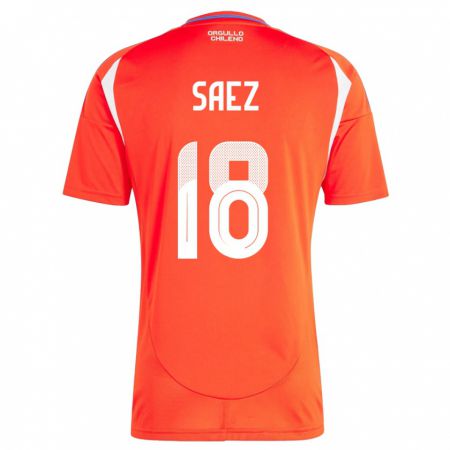 Kandiny Damen Chile Camila Sáez #18 Rot Heimtrikot Trikot 24-26 T-Shirt Österreich