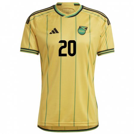 Kandiny Dames Jamaica Victoria Williams #20 Geel Thuisshirt Thuistenue 24-26 T-Shirt België