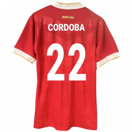 KandinyレディースパナマFarissa Córdoba#22赤ホームシャツ24-26ジャージーユニフォーム