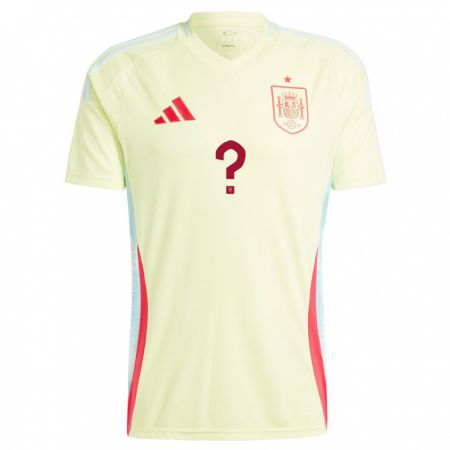 Kandiny Mujer Camiseta España Su Nombre #0 Amarillo 2ª Equipación 24-26 La Camisa