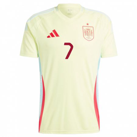 Kandiny Damen Spanien Irene Guerrero #7 Gelb Auswärtstrikot Trikot 24-26 T-Shirt Österreich