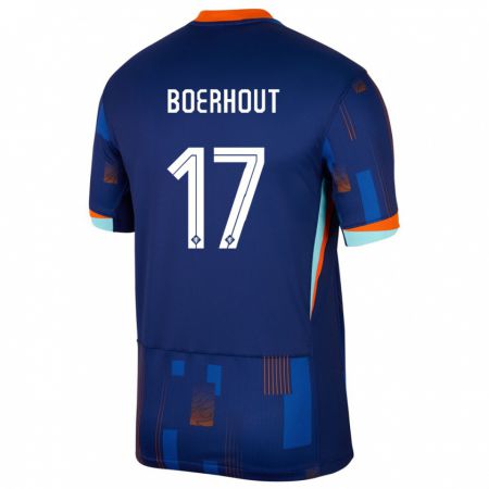 Kandiny Dames Nederland Yoram Boerhout #17 Blauw Uitshirt Uittenue 24-26 T-Shirt