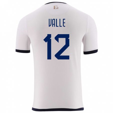 Kandiny Dames Ecuador Gonzalo Valle #12 Wit Uitshirt Uittenue 24-26 T-Shirt