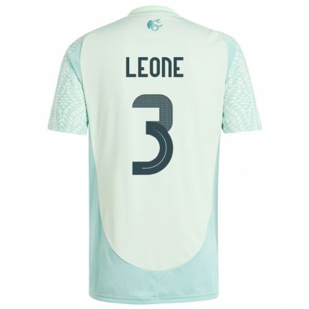 Kandiny Donna Maglia Messico Antonio Leone #3 Lino Verde Kit Gara Away 24-26 Maglietta