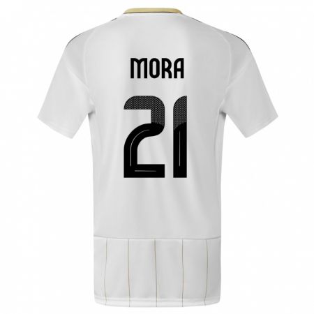 Kandiny Dames Costa Rica Carlos Mora #21 Wit Uitshirt Uittenue 24-26 T-Shirt