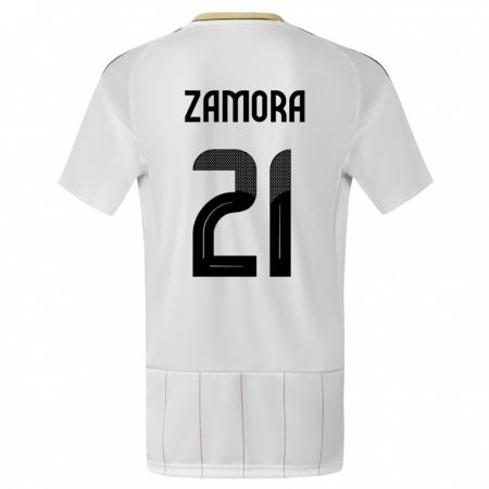 Kandiny Dames Costa Rica Alvaro Zamora #21 Wit Uitshirt Uittenue 24-26 T-Shirt België