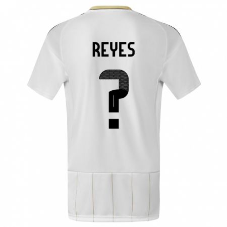 Kandiny Dames Costa Rica Kenan Reyes #0 Wit Uitshirt Uittenue 24-26 T-Shirt