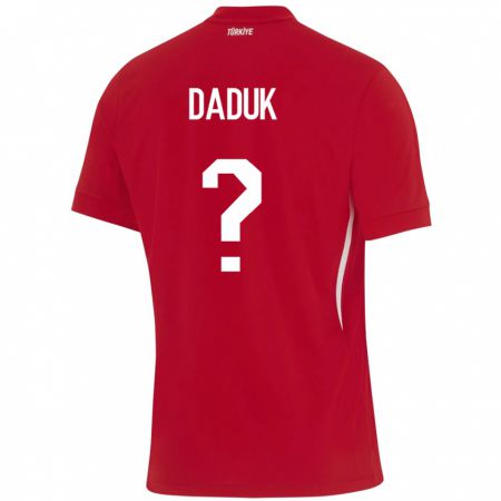 Kandiny Dames Turkije Emir Dadük #0 Rood Uitshirt Uittenue 24-26 T-Shirt