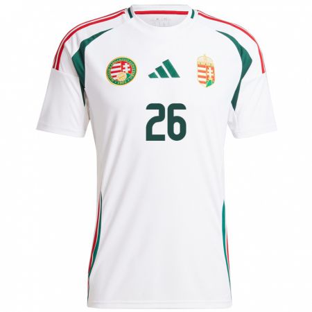 Kandiny Mujer Camiseta Hungría Mihály Kata #26 Blanco 2ª Equipación 24-26 La Camisa