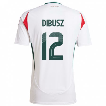 Kandiny Mujer Camiseta Hungría Dénes Dibusz #12 Blanco 2ª Equipación 24-26 La Camisa México