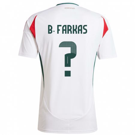 Kandiny Mujer Camiseta Hungría Bendegúz Farkas #0 Blanco 2ª Equipación 24-26 La Camisa México