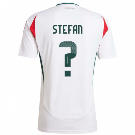 Kandiny Mujer Camiseta Hungría Raúl Stefan #0 Blanco 2ª Equipación 24-26 La Camisa México