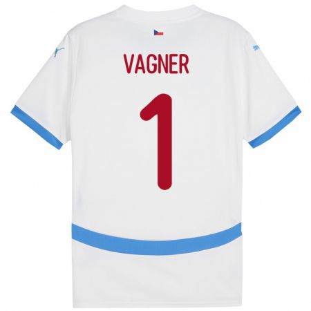 Kandiny Donna Maglia Cechia Matyas Vagner #1 Bianco Kit Gara Away 24-26 Maglietta