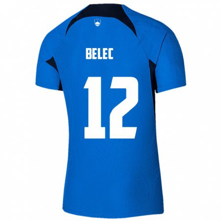 Kandiny Dames Slovenië Vid Belec #12 Blauw Uitshirt Uittenue 24-26 T-Shirt België