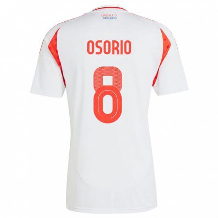 Kandiny Damen Chile Darío Osorio #8 Weiß Auswärtstrikot Trikot 24-26 T-Shirt Österreich