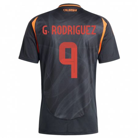 Kandiny Damen Kolumbien Gabriela Rodríguez #9 Schwarz Auswärtstrikot Trikot 24-26 T-Shirt Österreich