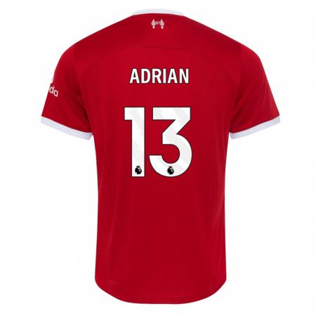 Kandiny Kinderen Adrián #13 Rood Thuisshirt Thuistenue 2023/24 T-Shirt België