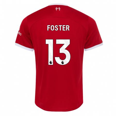 Kandiny Kinderen Rylee Foster #13 Rood Thuisshirt Thuistenue 2023/24 T-Shirt België