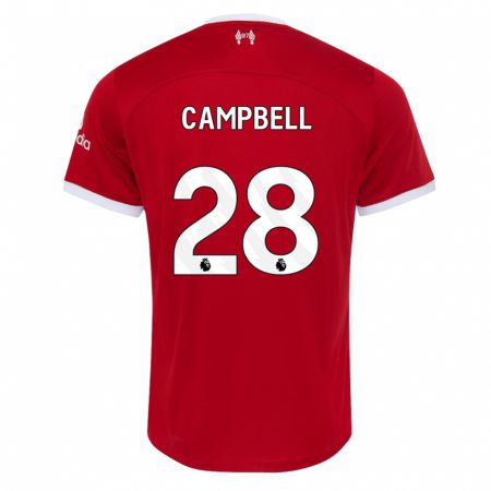 Kandiny Kinderen Megan Campbell #28 Rood Thuisshirt Thuistenue 2023/24 T-Shirt België