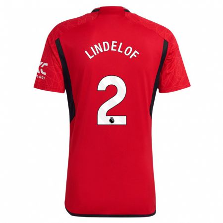 Kandiny Kinderen Victor Lindelöf #2 Rood Thuisshirt Thuistenue 2023/24 T-Shirt België