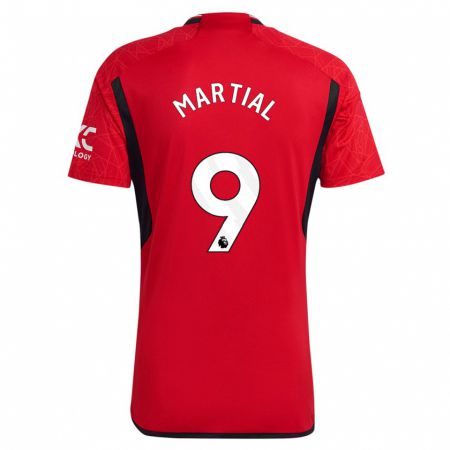 Kandiny Niño Camiseta Anthony Martial #9 Rojo 1ª Equipación 2023/24 La Camisa