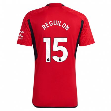 Kandiny Bambino Maglia Sergio Reguilón #15 Rosso Kit Gara Home 2023/24 Maglietta