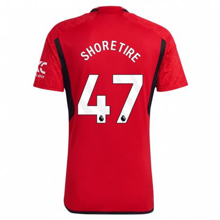 Kandiny Kinderen Shola Shoretire #47 Rood Thuisshirt Thuistenue 2023/24 T-Shirt België