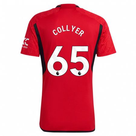 Kandiny Bambino Maglia Toby Collyer #65 Rosso Kit Gara Home 2023/24 Maglietta