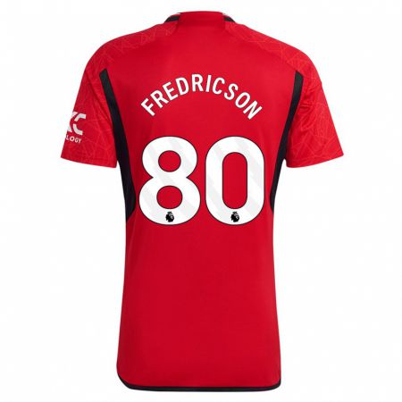 Kandiny Niño Camiseta Tyler Fredricson #80 Rojo 1ª Equipación 2023/24 La Camisa