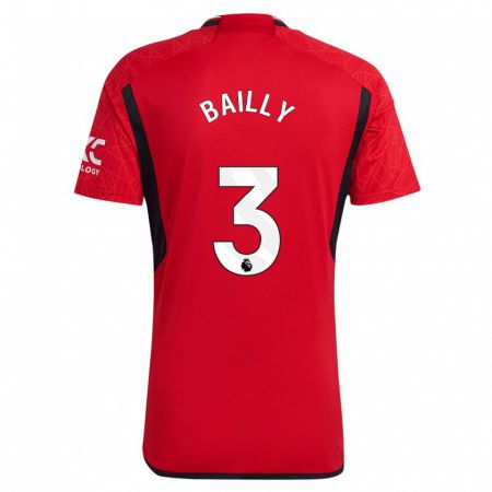 Kandiny Niño Camiseta Eric Bailly #3 Rojo 1ª Equipación 2023/24 La Camisa