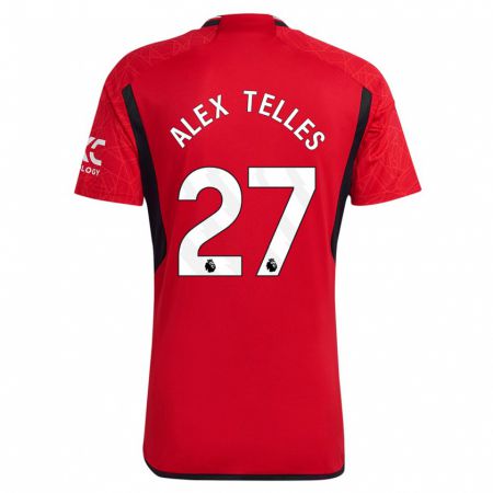 Kandiny Kinderen Alex Nicolao Telles #27 Rood Thuisshirt Thuistenue 2023/24 T-Shirt België