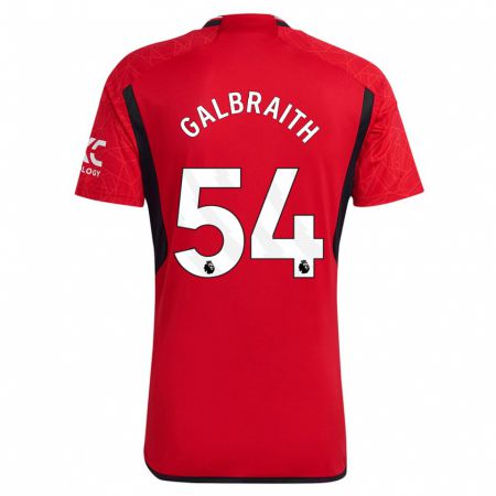 Kandiny Bambino Maglia Ethan Galbraith #54 Rosso Kit Gara Home 2023/24 Maglietta