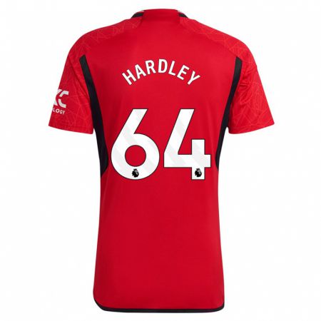 Kandiny Bambino Maglia Bjorn Hardley #64 Rosso Kit Gara Home 2023/24 Maglietta