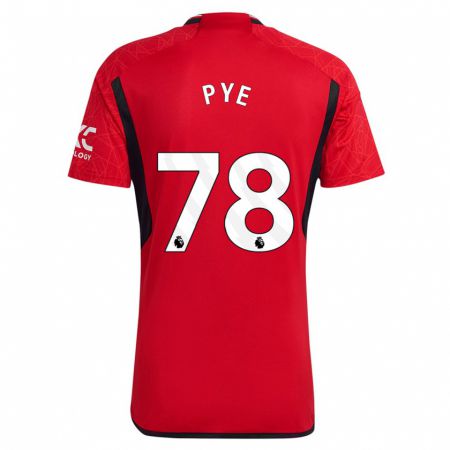 Kandiny Bambino Maglia Logan Pye #78 Rosso Kit Gara Home 2023/24 Maglietta