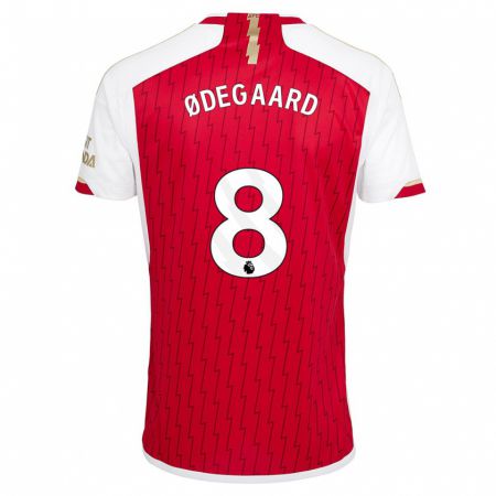 Kandiny Kinderen Martin Ødegaard #8 Rood Thuisshirt Thuistenue 2023/24 T-Shirt België