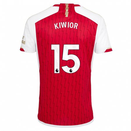 Kandiny Kinderen Jakub Kiwior #15 Rood Thuisshirt Thuistenue 2023/24 T-Shirt België