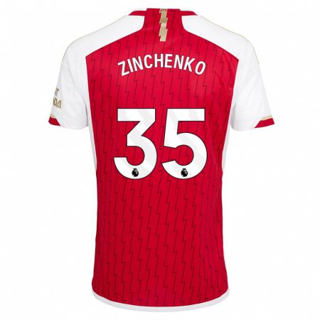 Kandiny Kinderen Oleksandr Zinchenko #35 Rood Thuisshirt Thuistenue 2023/24 T-Shirt België