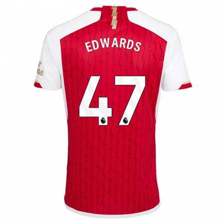 Kandiny Kinder Khayon Edwards #47 Rot Heimtrikot Trikot 2023/24 T-Shirt Österreich