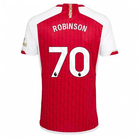 Kandiny Kinderen Josh Robinson #70 Rood Thuisshirt Thuistenue 2023/24 T-Shirt België