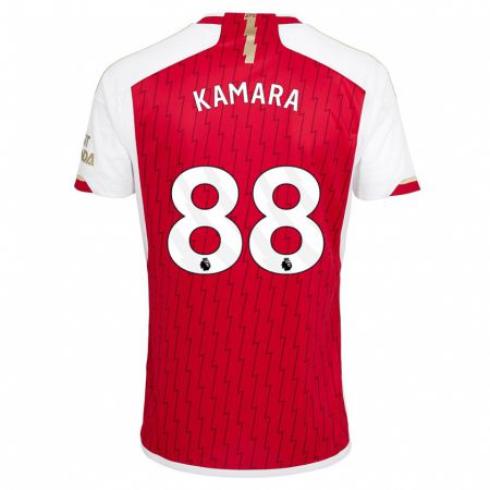 Kandiny Kinder Osman Kamara #88 Rot Heimtrikot Trikot 2023/24 T-Shirt Österreich