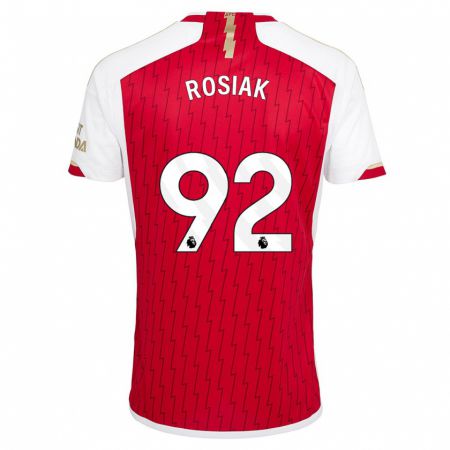 Kandiny Kinderen Michal Rosiak #92 Rood Thuisshirt Thuistenue 2023/24 T-Shirt België