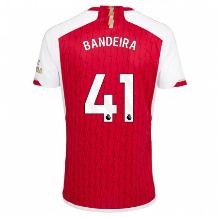 Kandiny Kinderen Mauro Bandeira #41 Rood Thuisshirt Thuistenue 2023/24 T-Shirt België