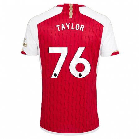 Kandiny Kinderen Kido Taylor Hart #76 Rood Thuisshirt Thuistenue 2023/24 T-Shirt België