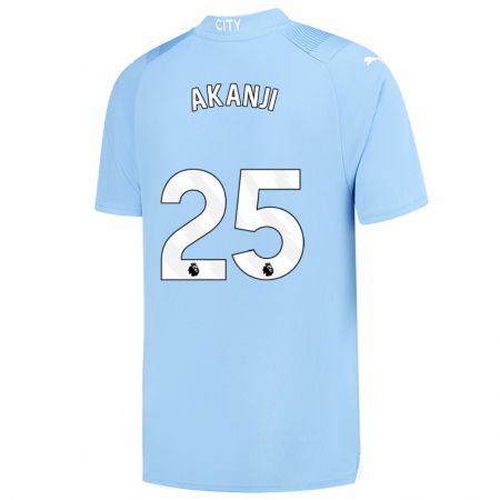 Kandiny Niño Camiseta Manuel Akanji #25 Azul Claro 1ª Equipación 2023/24 La Camisa