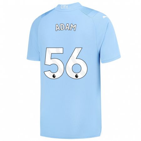 Kandiny Bambino Maglia Josh Adam #56 Azzurro Kit Gara Home 2023/24 Maglietta